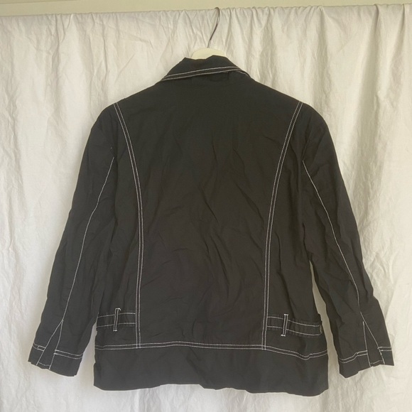 CHICO'S Women's Lightweight Jacket Black Button Front Size 2 / Medium - Picture 8 of 10